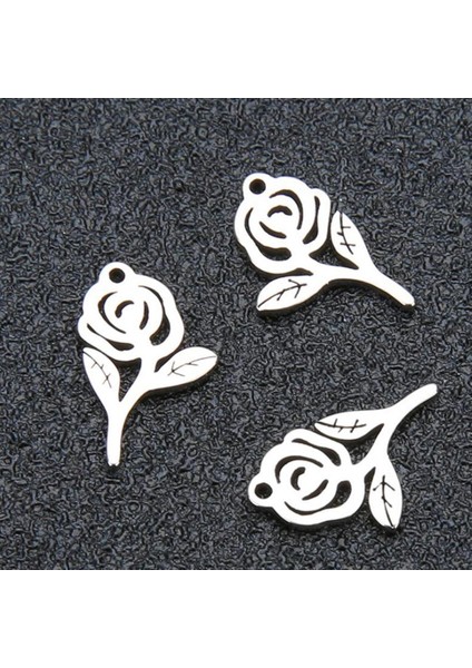 20PCS Metal Gül Kolye Takılar Takı Yapımları Kadın Moda (Yurt Dışından) fiyatları