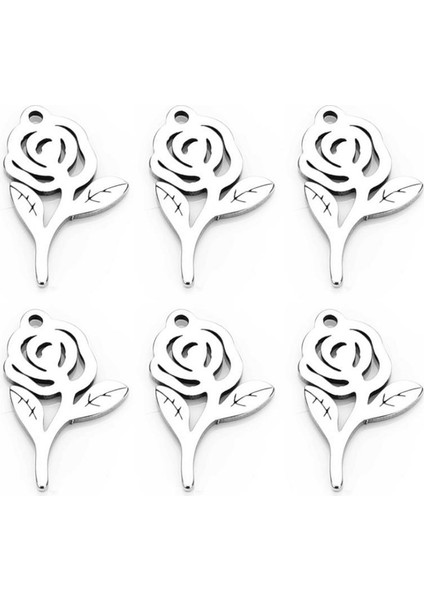 20PCS Metal Gül Kolye Takılar Takı Yapımları Kadın Moda (Yurt Dışından) fırsatları
