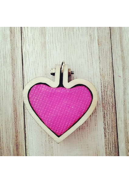 2 Set Diy Ahşap Çapraz Dikiş Hoop Mini Nakış Çerçevesi Zanaat Kalp (Yurt Dışından)