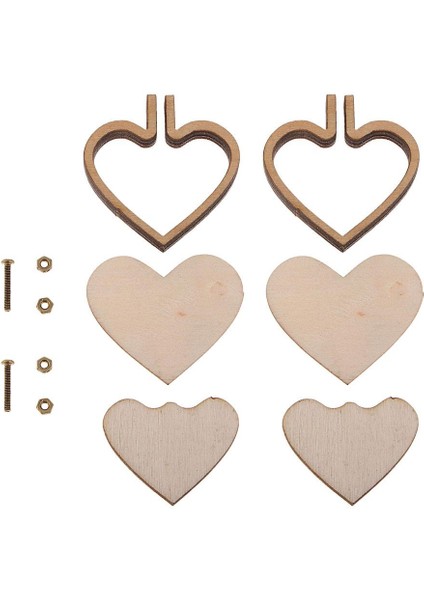 2 Set Diy Ahşap Çapraz Dikiş Hoop Mini Nakış Çerçevesi Zanaat Kalp (Yurt Dışından) fiyatları