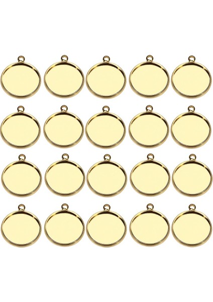 20PCS 10/12/14/pirinç Yuvarlak Boş Cabochon Taban Ayar Tepsileri 16MM (Yurt Dışından)