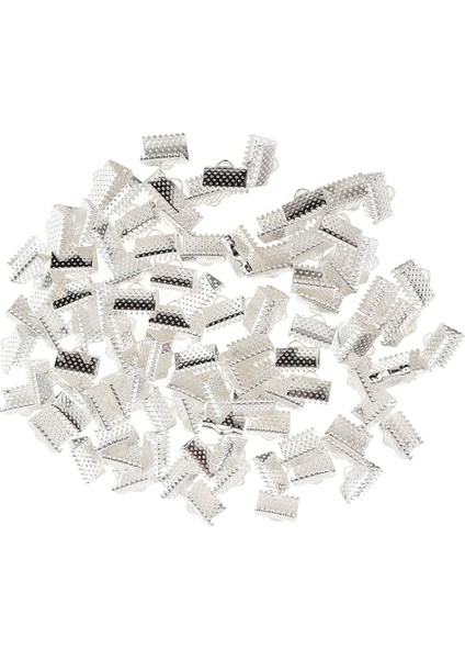 100X Kurdele Klipsi Kelepçe Kablosu Kıvrım Ucu Uç Kolye Bulguları Gümüş 10MM 10MM Parlak Gümüş (Yurt Dışından)