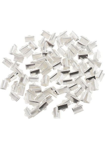 100X Kurdele Klipsi Kelepçe Kablosu Kıvrım Ucu Uç Kolye Bulguları Gümüş 10MM 10MM Parlak Gümüş (Yurt Dışından) fiyatları