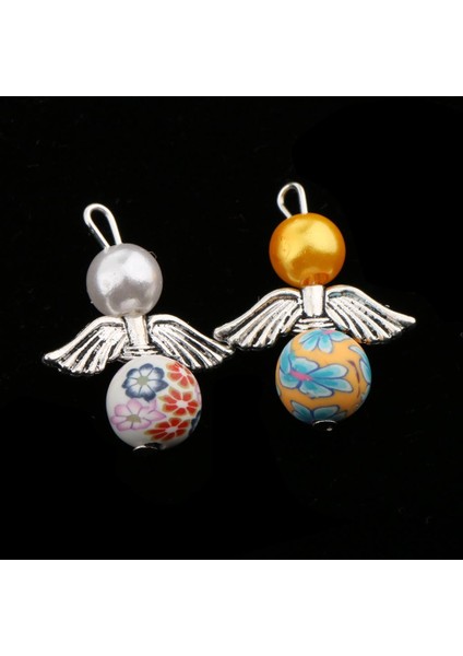 10PC Mix Angel Charms Kolye Takı Için Kil Boncuklar Yapım Melek Takıları (Yurt Dışından) indirimleri