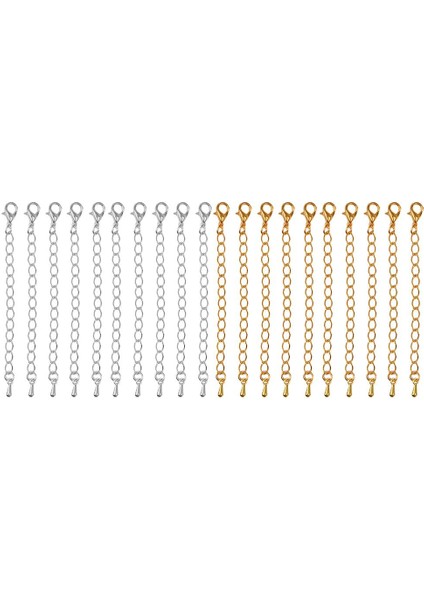 4X20 Adet 70 mm Uzatma Zinciri ile Istakoz Klipsleri Takı Için Altın ve Beyaz K 4 Adet (Yurt Dışından) modelleri