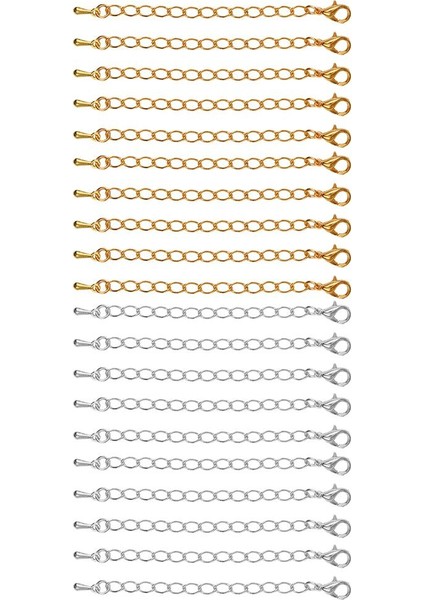 4X20 Adet 70 mm Uzatma Zinciri ile Istakoz Klipsleri Takı Için Altın ve Beyaz K 4 Adet (Yurt Dışından) fırsatları