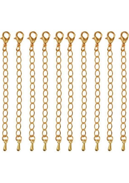 6X10 Paketleri Kolye Uzantıları Takı Uzatma Zinciri 75 mm Altın 6 Adet (Yurt Dışından)