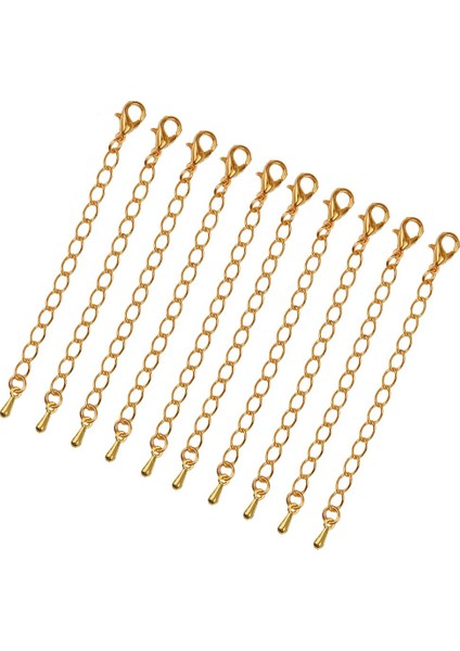 6X10 Paketleri Kolye Uzantıları Takı Uzatma Zinciri 75 mm Altın 6 Adet (Yurt Dışından)