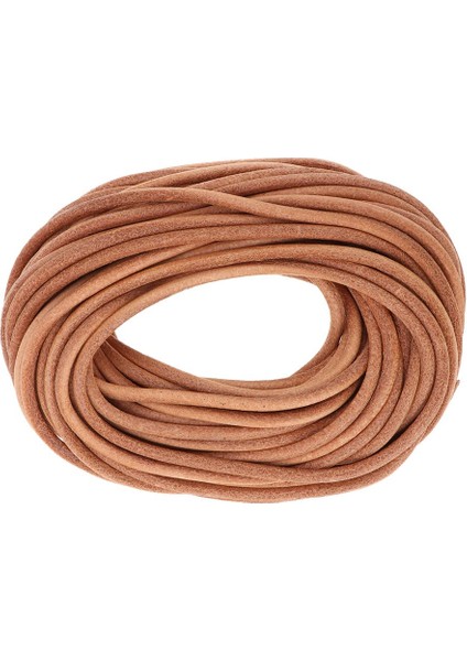 Prettyia 11 Yds 3mm Dia Yuvarlak Deri Kordon Ipi Mücevher Yapımı Zanaat 3mm Çapı (Yurt Dışından)
