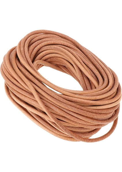 Prettyia 11 Yds 3mm Dia Yuvarlak Deri Kordon Ipi Mücevher Yapımı Zanaat 3mm Çapı (Yurt Dışından)