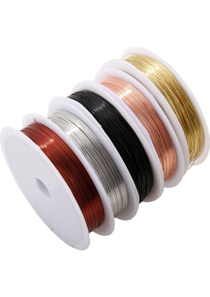 5/6x Bakır Tel Kolye El Yapımı Bulgular Projeler, Çok Renkli 5pieces 04MM (Yurt Dışından)