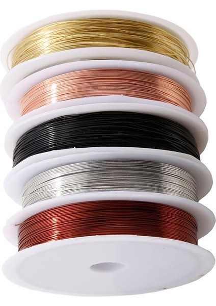5/6x Bakır Tel Kolye El Yapımı Bulgular Projeler, Çok Renkli 5pieces 04MM (Yurt Dışından)