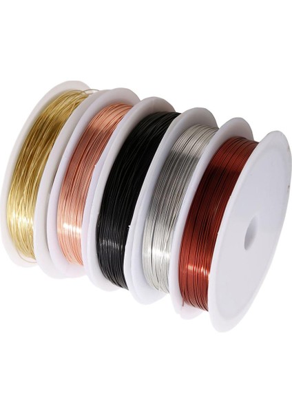 5/6x Bakır Tel Kolye El Yapımı Bulgular Projeler, Çok Renkli 5pieces 04MM (Yurt Dışından)
