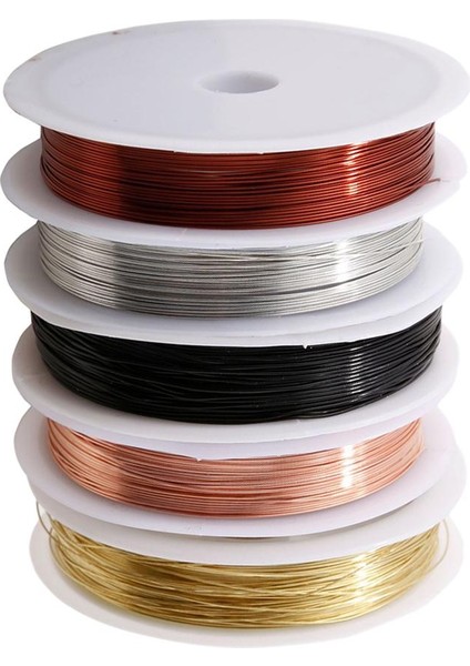 5/6x Bakır Tel Kolye El Yapımı Bulgular Projeler, Çok Renkli 5pieces 04MM (Yurt Dışından)