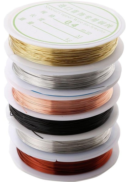 5/6x Bakır Tel Kolye El Yapımı Bulgular Projeler, Çok Renkli 5pieces 04MM (Yurt Dışından)