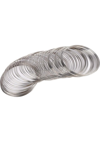 100PCS Çelik 0.6mm El Sanatları Tel Takılar Yapım Diy Bobin Aksesuarı Beyaz K (Yurt Dışından)