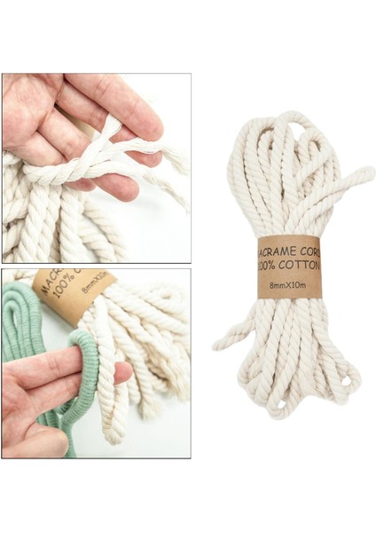 8MMX11YARDS Macrome Halat String Crafts Hediye Sarma Ev Dekoru Zanaat Yapımı (Yurt Dışından)