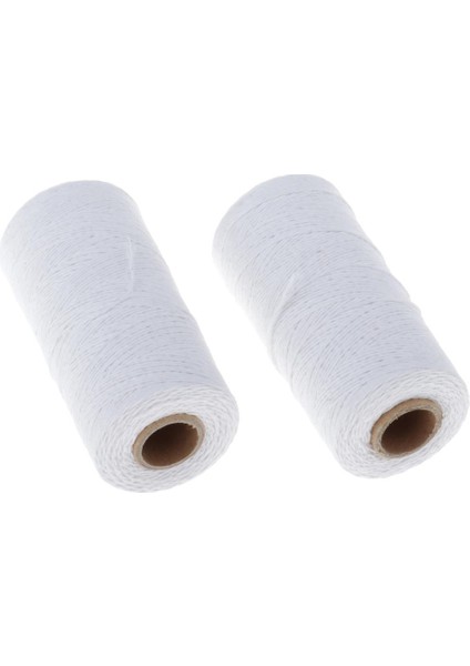 2roll Beyaz 0.1 cm Pamuk Toyunma Dokuma Dikkatli Battaniye Için Çözgü Ipliği (Yurt Dışından)