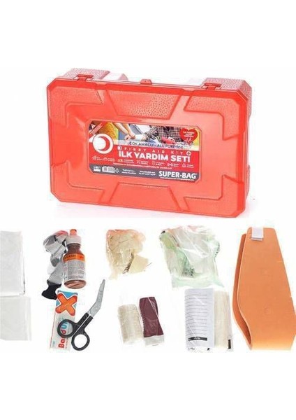 Super-Bag Araç Ilk Yardım Seti ve Çantası Yönetmeliğe Uygun Içi Dolu