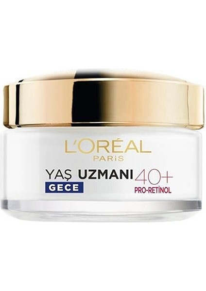 L'Oréal Paris Yaş Uzmanı 40+ Sıkılaştırıcı Gece Kremi