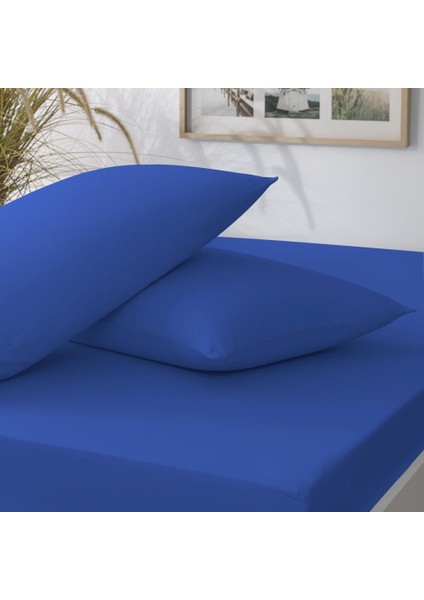 Basic Lastikli Çift Kişilik Çarşaf Seti Mavi 180X200 cm