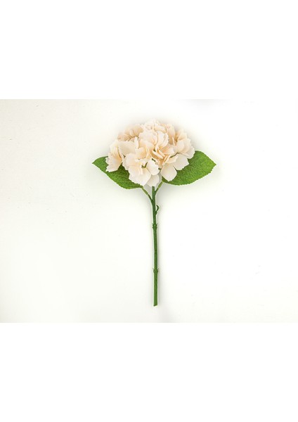 Hortensia Tek Dal Yapay Çiçek 35 cm Şampanya