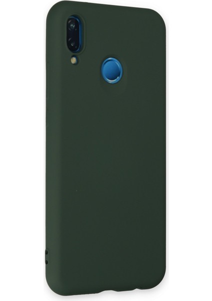 Huawei P20 Lite Kılıf Lansman Içi Kadife Nano Silikon - Koyu Yeşil fiyatları