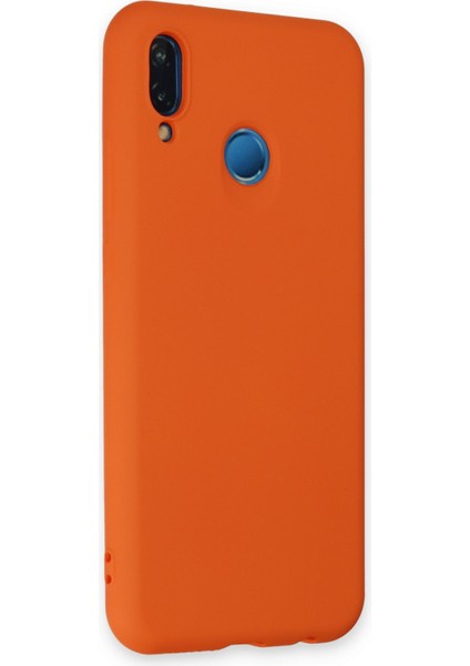 Huawei P20 Lite Kılıf Lansman Içi Kadife Nano Silikon - Turuncu fiyatları