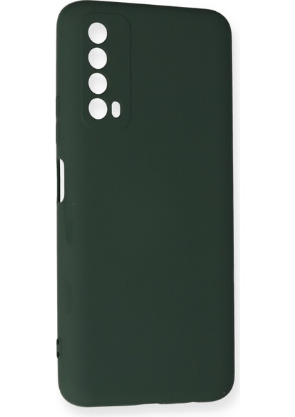 Huawei P Smart 2021 Kılıf Lansman Içi Kadife Nano Silikon - Koyu Yeşil fiyatları