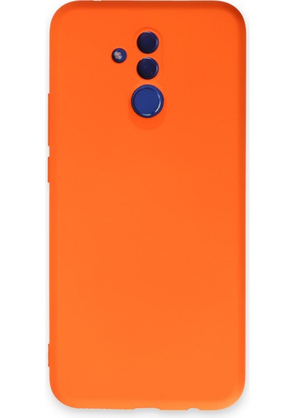 Huawei Mate 20 Lite Kılıf Lansman Içi Kadife Nano Silikon - Turuncu