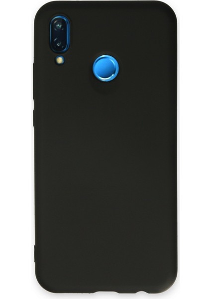 Huawei P20 Lite Kılıf Lansman Içi Kadife Nano Silikon - Siyah