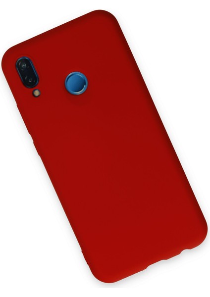 Huawei P20 Lite Kılıf Lansman Içi Kadife Nano Silikon - Kırmızı modelleri