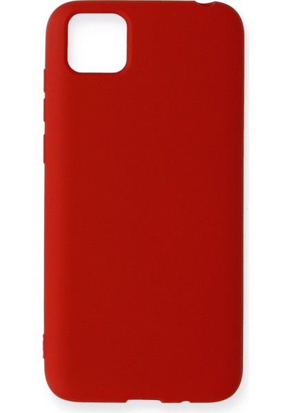 Huawei Y5P Kılıf Lansman Içi Kadife Nano Silikon - Koyu Kırmızı