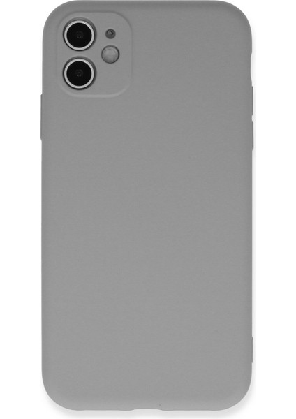 Apple iPhone 11 Kılıf Lansman Içi Kadife Nano Silikon - Açık Gri