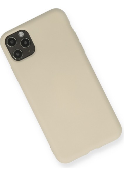 Apple iPhone 11 Pro Max Kılıf Lansman Içi Kadife Nano Silikon - Bej fiyatları