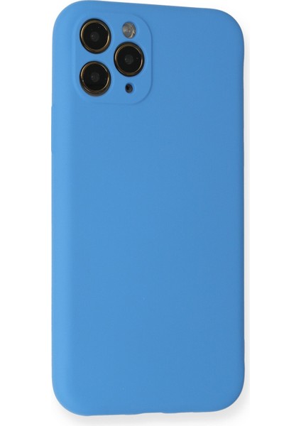 Apple iPhone 11 Pro Kılıf Lansman Içi Kadife Nano Silikon - Mavi modelleri