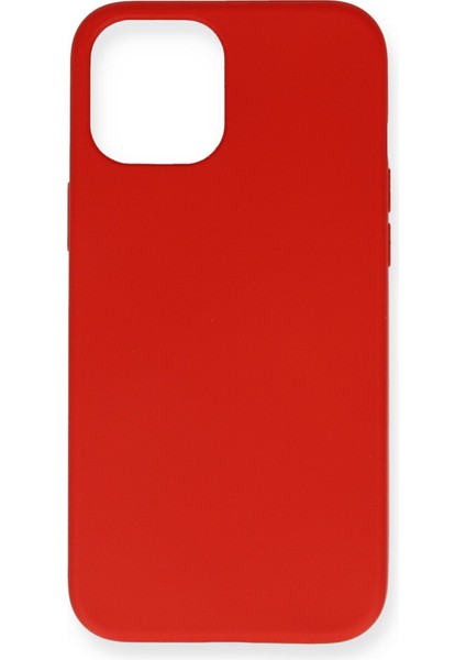Apple iPhone 12 Mini Kılıf Lansman Içi Kadife Nano Silikon - Kırmızı