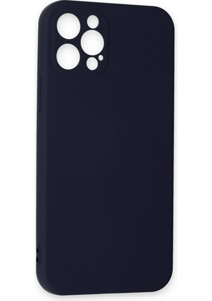 Apple iPhone 12 Pro Max Kılıf Lansman Içi Kadife Nano Silikon - Koyu Gri modelleri