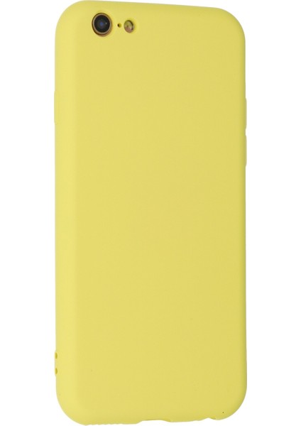 Apple iPhone 6 Plus Kılıf Lansman Içi Kadife Nano Silikon - Sarı modelleri