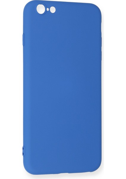 Apple iPhone 6 Plus Kılıf Lansman Içi Kadife Nano Silikon - Mavi modelleri