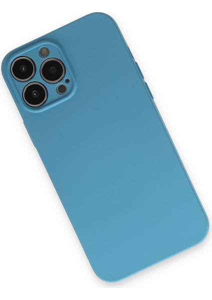 Apple iPhone 13 Pro Kılıf Lansman Içi Kadife Nano Silikon - Mavi