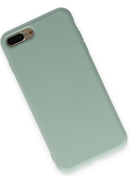 Apple iPhone 8 Plus Kılıf Lansman Içi Kadife Nano Silikon - Su Yeşili