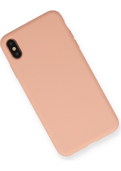 Apple iPhone x Kılıf Lansman Içi Kadife Nano Silikon - Pembe