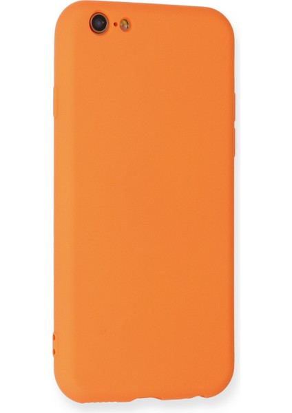 Apple iPhone 6 Kılıf Lansman Içi Kadife Nano Silikon - Turuncu modelleri