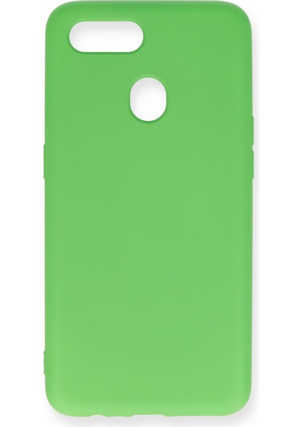 Oppo A5S Kılıf Lansman Içi Kadife Nano Silikon - Yeşil
