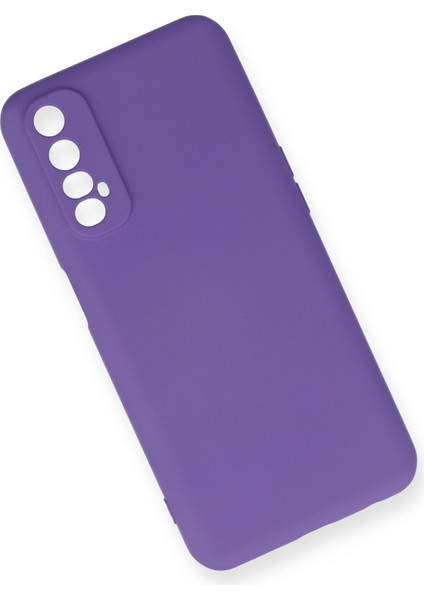 Realme 7 Kılıf Lansman Içi Kadife Nano Silikon - Mor modelleri