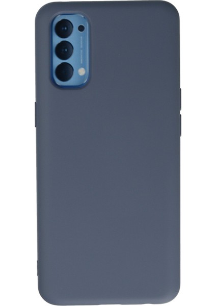 Oppo Reno 4 Kılıf Lansman Içi Kadife Nano Silikon - Gri