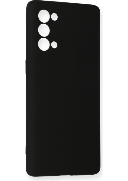 Oppo Reno 5 Kılıf Lansman Içi Kadife Nano Silikon - Siyah fiyatları
