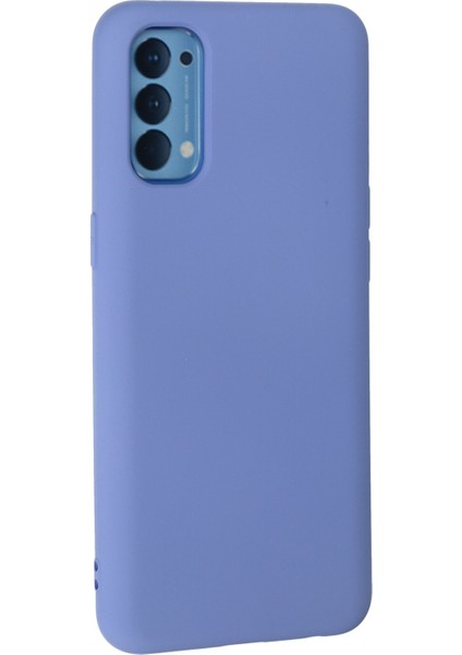 Oppo Reno 4 Kılıf Lansman Içi Kadife Nano Silikon - Lila modelleri