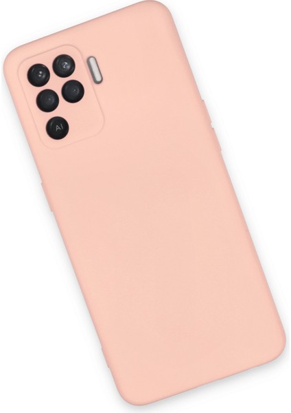 Oppo Reno 5 Lite Kılıf Lansman Içi Kadife Nano Silikon - Pudra modelleri